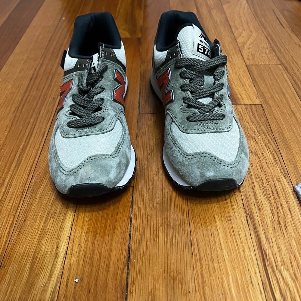 New Balance Gray and Red Athletic Shoes